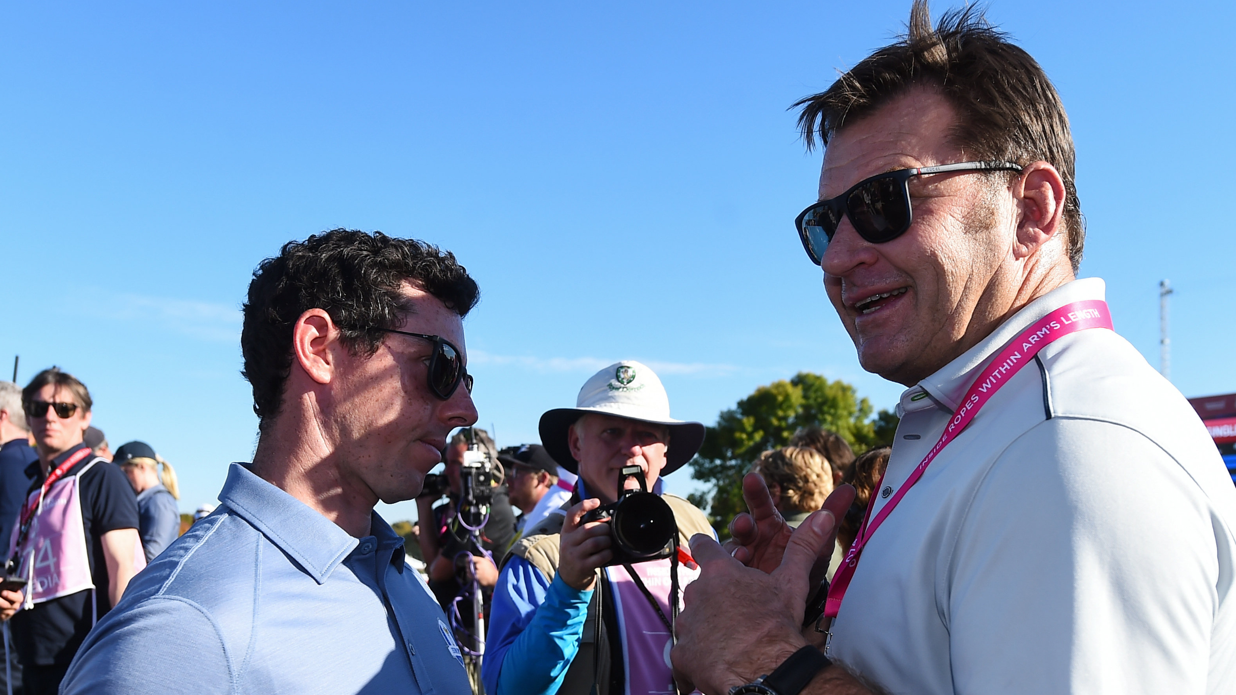 Rory McIlroy and Nick Faldo