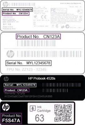 HP Product_number_serial_number