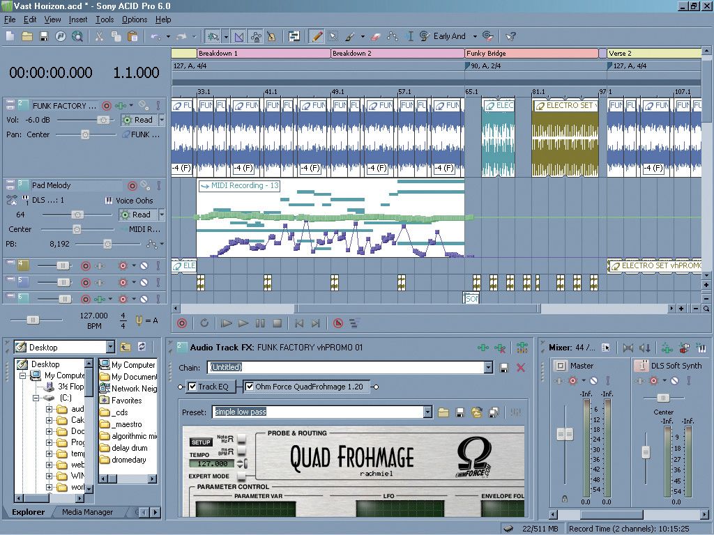 ACID Pro 6 has multitrack recording functionality.
