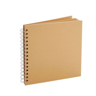 A brown scrapbook