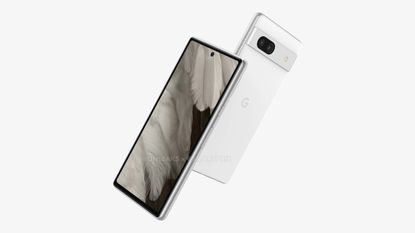 The first render of the Google Pixel 7a in white