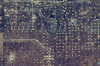 Oil Fields in Texas from ISS