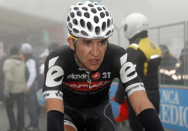 Best young rider Richie Porte (Saxo Bank) on the podium.