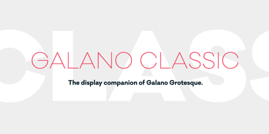 Galano Classic font