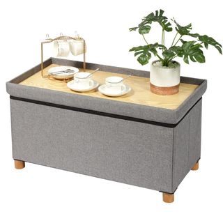 amazon ottoman storage piece - one of w&h's furniture picks to organise a small space