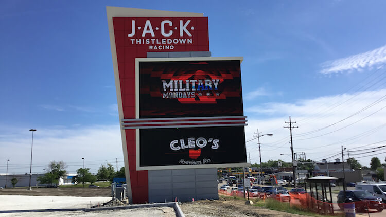 Gable Installs Iconic Freestanding Identity Feature at JACK Thistledown Racino in Ohio