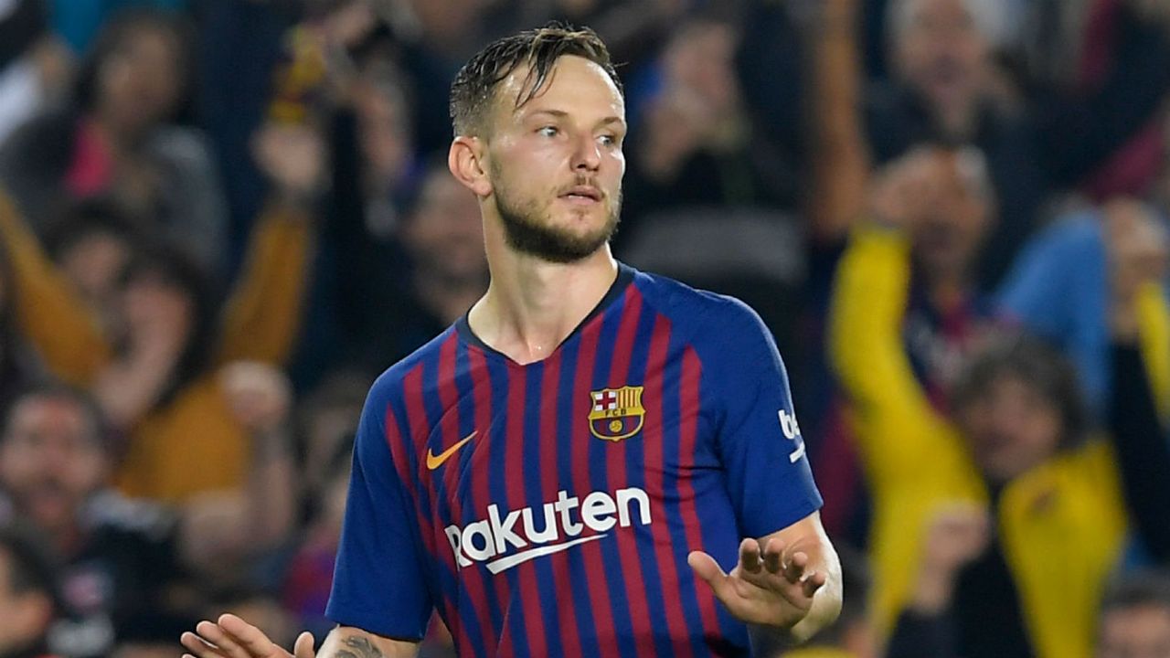 Croatian midfielder Ivan Rakitic is linked with a move away from Barcelona 