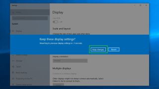 How to rotate screen in Windows 10 step 3: Click Keep changes