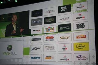 Moore spent much of the media briefing discussing the strength of Microsoft's game lineup for the remainder of the year, which include many of the titles shown here.
