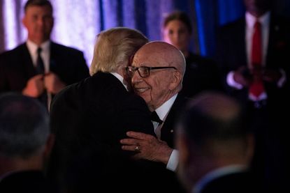 Trump and Rupert Murdoch in 2017
