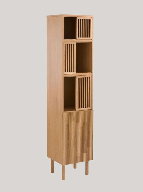 Light Wood Bilbao Vertical Storage Unit 