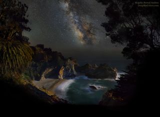 Milky Way Over McWay Falls, California