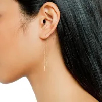Love Adorned, Silver Thread Chain Single Earring, $55
