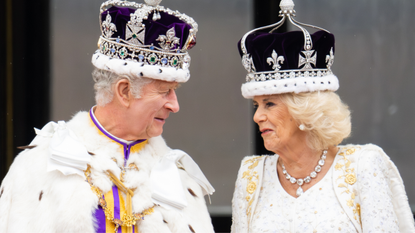 King Charles III and Queen Camilla appear on the balcony of Buckingham Palace following the Coronation of King Charles III and Queen Camilla on May 06, 2023 in London, England. The Coronation of Charles III and his wife, Camilla, as King and Queen of the United Kingdom of Great Britain and Northern Ireland, and the other Commonwealth realms takes place at Westminster Abbey today. Charles acceded to the throne on 8 September 2022, upon the death of his mother, Elizabeth II.
