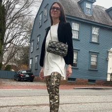 Julia Gall wearing a New Year's Eve outfit