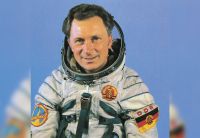 Sigmund J&auml;hn, the first German in space, launched on Aug. 26, 1978 on a Soyuz mission to the Salyut 6 space station as part of the Interkosmos program.