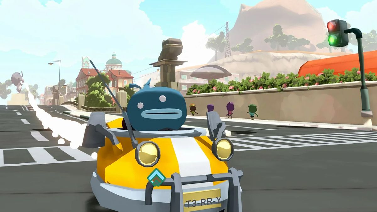 Soup up your tiny car so much you can launch it into space in this weird  little open world driving game | PC Gamer