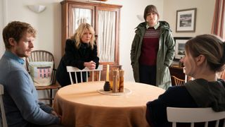 Tosh and Calder talk to Lisa and Alan in Shetland season 9 episode 6