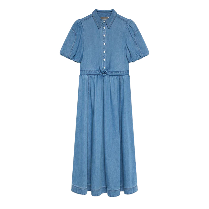 Mint Velvet elasticated waist denim shirt dress