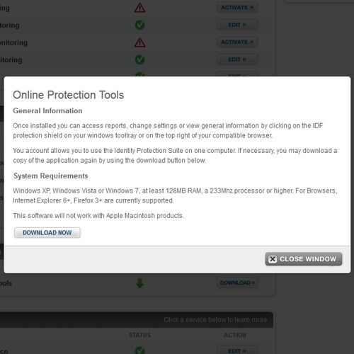 SmarterPrivacy image: Once you become a SmarterPrivacy member, you can download the Online Protection Suite that the company offers. These tools will keep your computer safe from key logging, phishing and more.