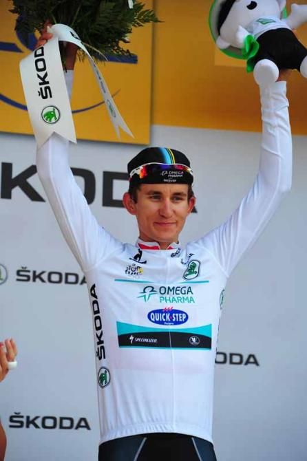 Michal Kwiatkowski kept the best young rider's white jersey