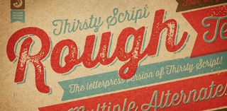 Thirsty Script Rough is a warm and weathered logo font