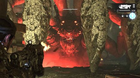 Screens from a fantasy sci-fi shooter game