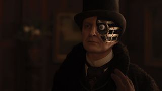 A robot disguised as a Victorian man
