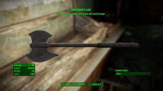 Fallout 4 Grognak's Axe and Costume