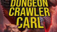 Title text and Princess Donut on the cover of Dungeon Crawler Carl Book 1
