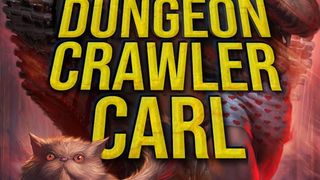 Title text and Princess Donut on the cover of Dungeon Crawler Carl Book 1
