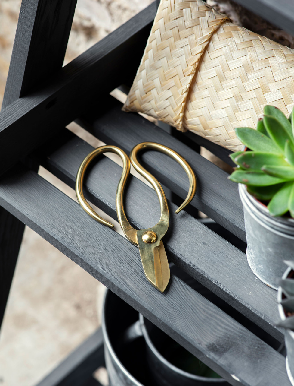 Classic Garden Scissors &amp;amp; Bamboo Bag