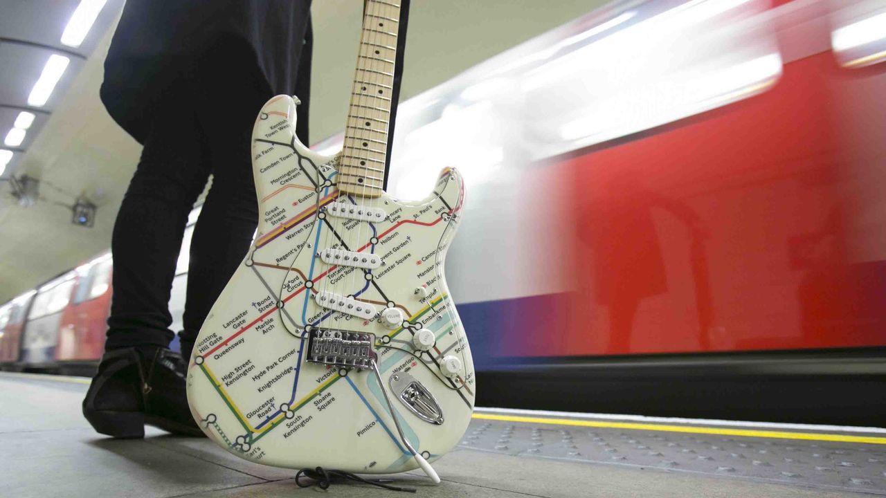 Careful taking that Strat onto a busy commuter train - we'd recommend a gigbag