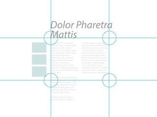 An example of the rule of thirds in a page layout design