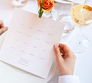 This gorgeous, minimalist grid menu was created by New York-based designer Juliette Cezzar
