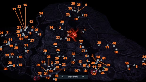 all jack spots in nfs most wanted