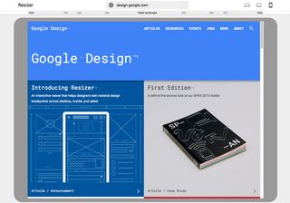Google Resizer - tablet view