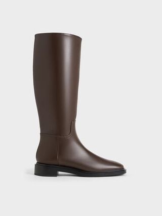 Side-Zip Knee-High Riding Boots