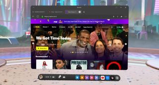 Tubi on meta quest 3 browser