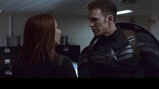 Nat and Cap arguing in the opening mission of Winter Soldier