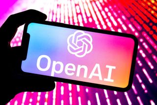 OpenAI logo on phone