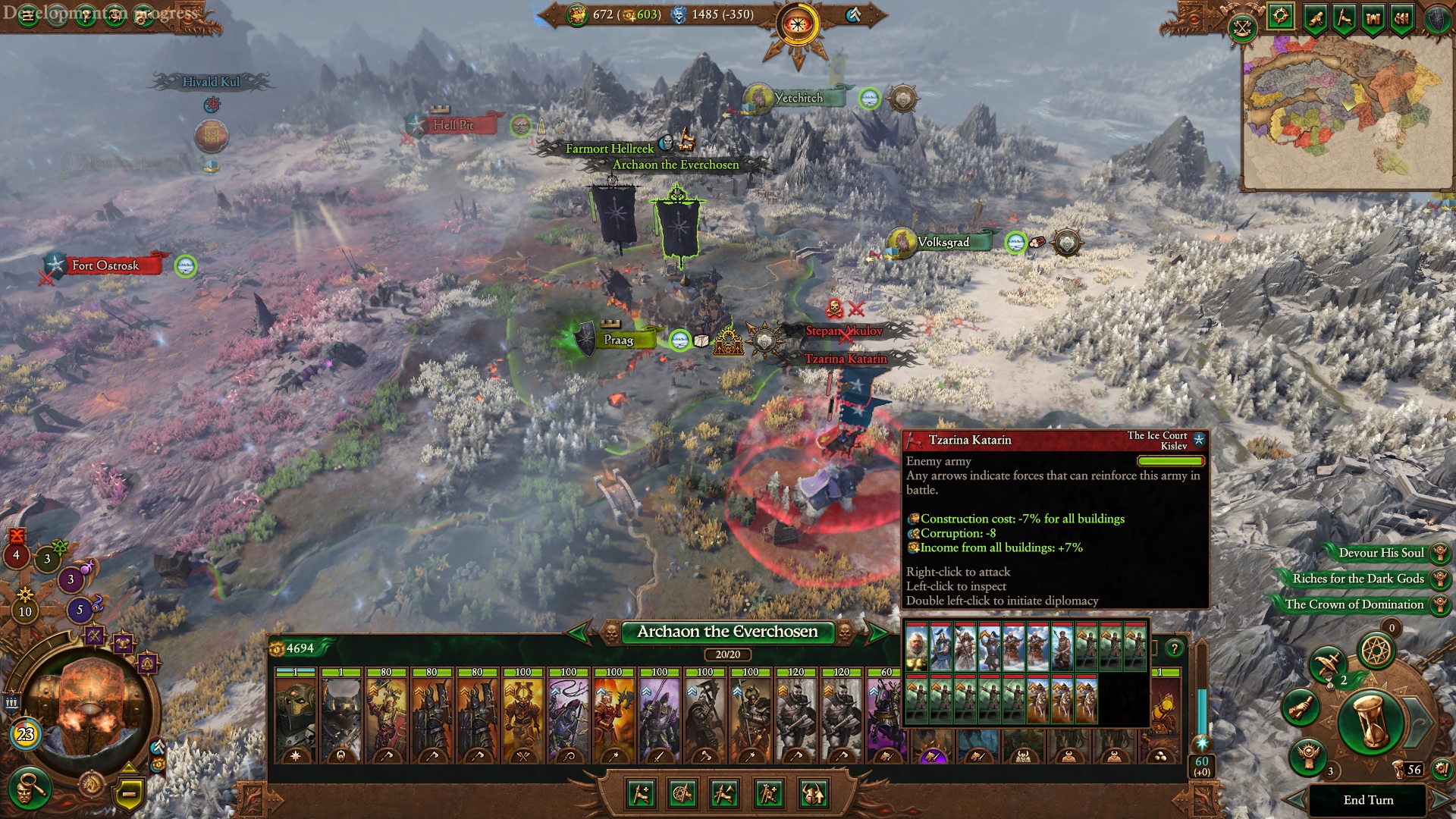 Total War: Warhammer 3 Immortal Empires-Kampagnenkarte