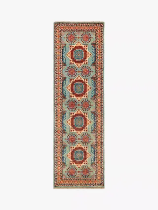 Gooch Luxury Hand Knotted Kashan Style Runner Rug, Multi, L240 X W70 Cm