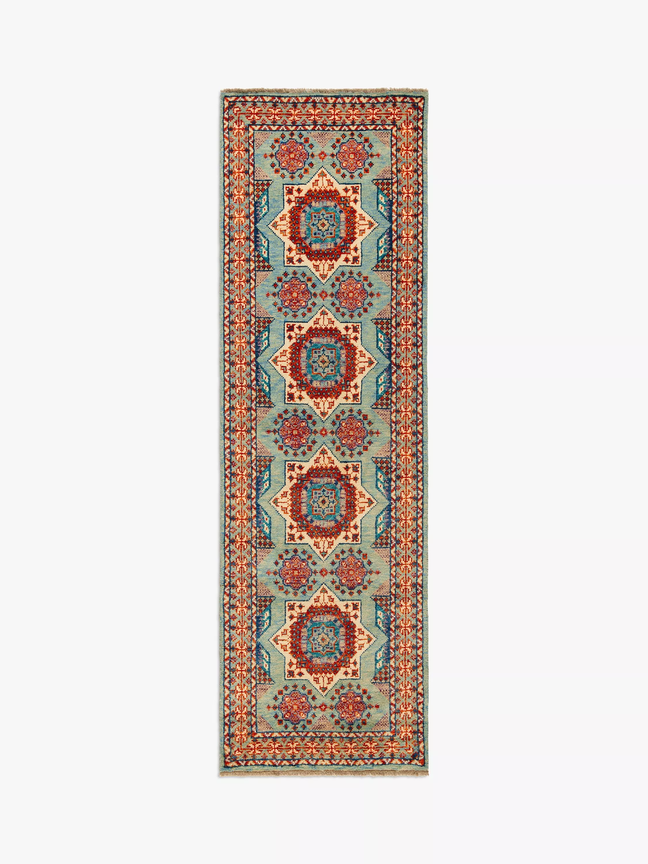 Gooch Luxury Hand Knotted Kashan Style Runner Rug, Multi, L240 X W70 Cm