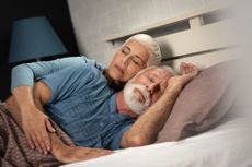 Older couple sleeping soundly