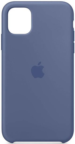 Apple Silicone Case Iphone 11 Linen Blue Render Cropped