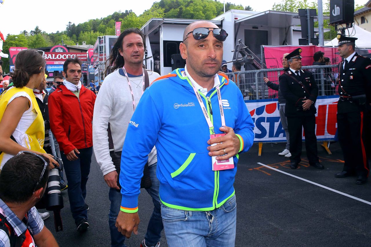 Paolo Bettini was another ex-pro watching the race today