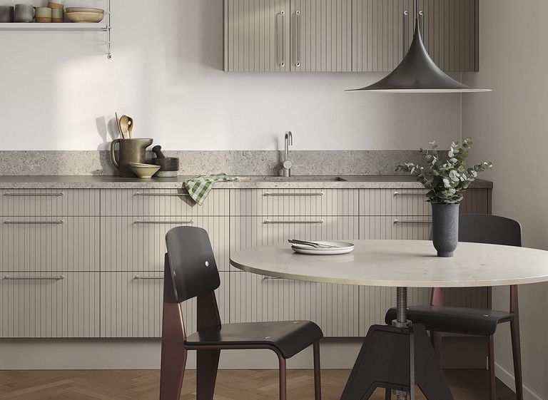 kitchen trends 2022 textured cabinet fronts in a modern kitchen