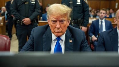 Donald Trump during his hush money trial at Manhattan Criminal Court in May