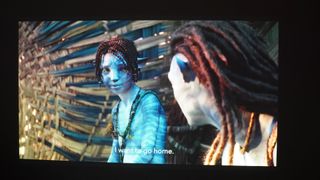 BenQ X3100i showing Avatar 2 on screen